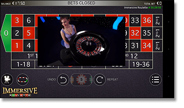 Play immersive roulette on mobile