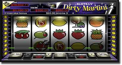 Dirty Martini mobile slots by RTG