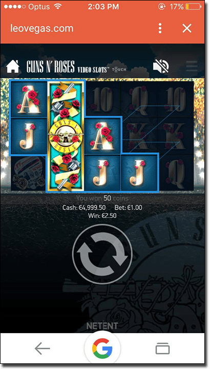 Play Guns 'N Roses mobile pokies