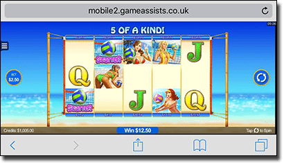 Bikini Party mobile pokies by Microgaming