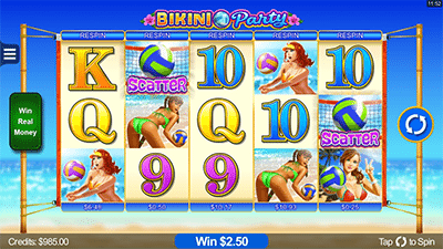 Bikini Party Android and iPhone mobile pokies by Microgaming